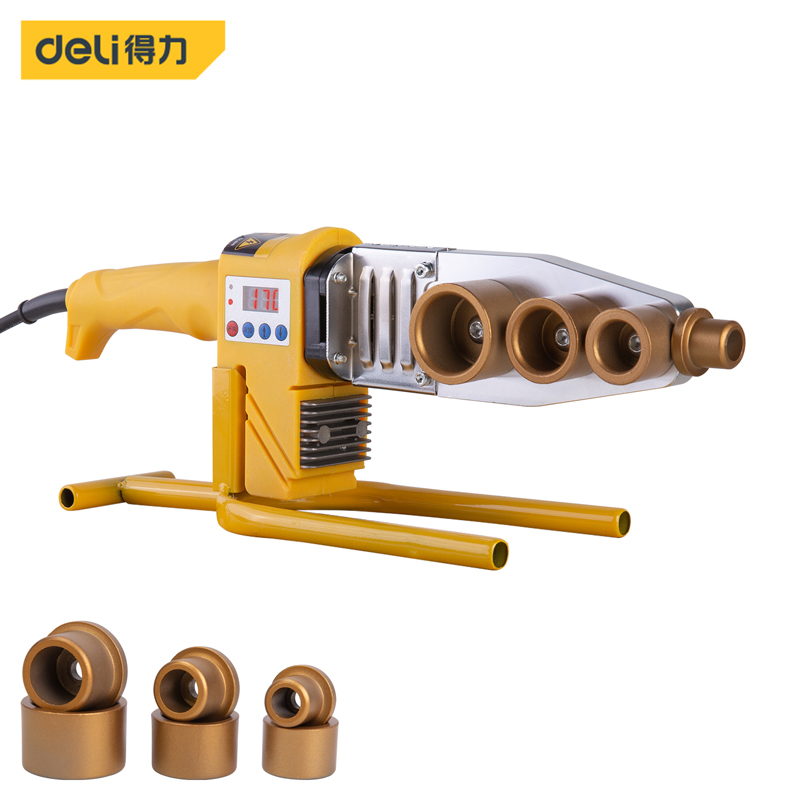 得力工具DL397800C热熔器800W_32型数显调温无铁盒(黄)(台)