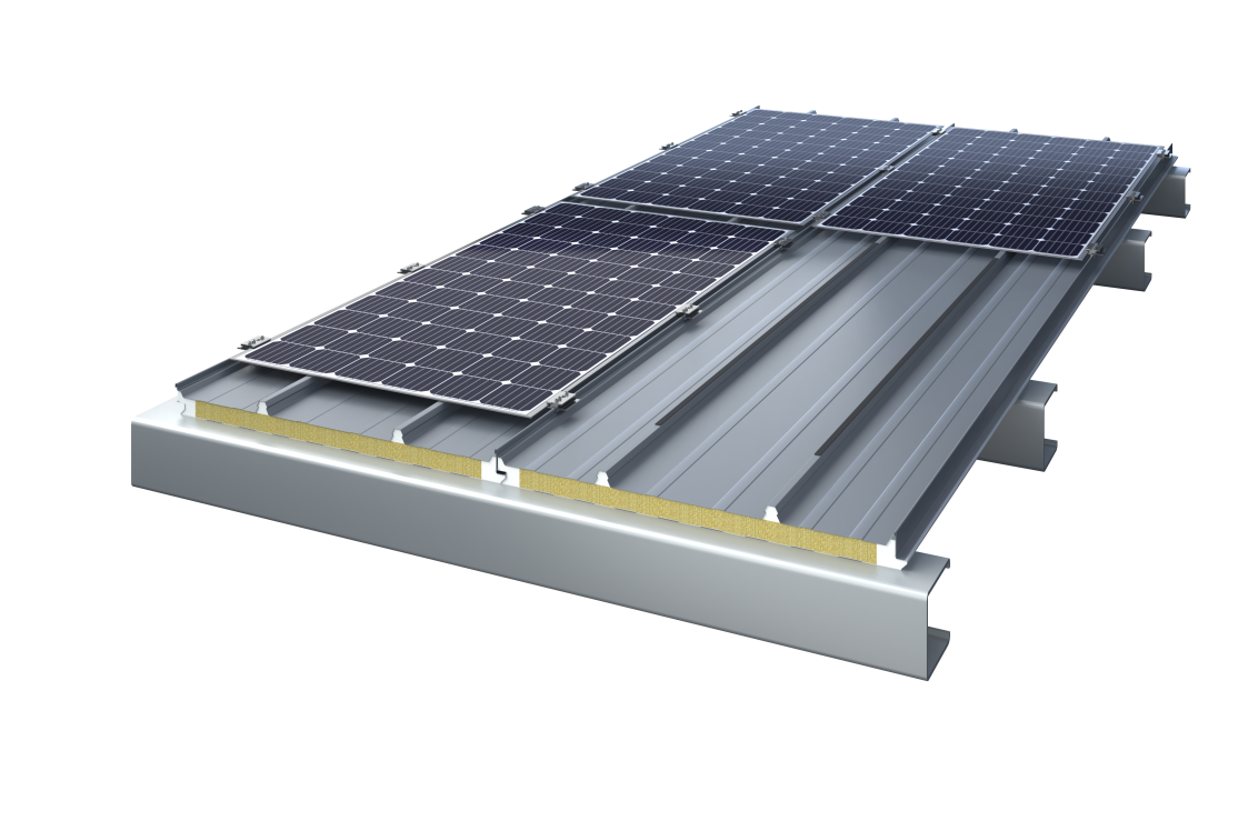 金属面光伏屋面夹芯板-索拉瓦&reg; SolarRoof&reg;